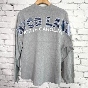 Spirit Jersey‎ Hyco Lake North Carolina Long Sleeve Shirt M Gray Crewneck